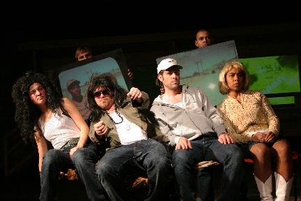 5 von 8: Henriette Heinze, Rainer Frankf, Aljoscha Stadelmann, Max Landgrebe, Falilou Seck, Abaka Safaei-Rad (© Klaus Baqu)